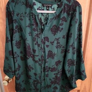 Green Floral Women's Top